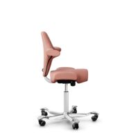 HÅG Capisco 8106 - Select (Gabriel) - Laine / Polyamide - SC64213 - Light blush - Blanc - 265 mm (hauteur d’assise 53–79 cm) - Roues souples pour sols durs thumbnail