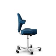 HÅG Capisco 8106 - Select (Gabriel) - Wool / Polyamide - SC66071 - Navy blue - White - 200 mm (seat height 46-64cm) - Soft castors for hard floors thumbnail