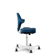 HÅG Capisco 8106 - Select (Gabriel) - Wol / Polyamide - SC66071 - Navy blue - Framekleur - Wit - Gasveer - 200 mm (Zithoogte 46-64cm) - Vloercontact - Glijdoppen - Voetenring - Nee, geen voetenring - Voetster - Nee, voetster in framekleur thumbnail