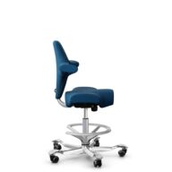 HÅG Capisco 8106 - Select (Gabriel) - Wol / Polyamide - SC66071 - Navy blue - Framekleur - Zilver - Gasveer - 265 mm (Zithoogte 53-79cm) - Vloercontact - Harde wielen t.b.v. zachte vloeren - Voetenring - Ja, in framekleur - Voetster - Ja, voetster in g... thumbnail