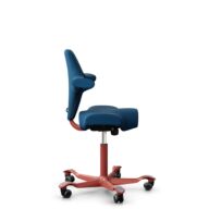 HÅG Capisco 8106 - Select (Gabriel) - Wol / Polyamide - SC66071 - Navy blue - Framekleur - Blush Rose - Gasveer - 150 mm (Zithoogte 40-55cm) - Vloercontact - Harde wielen t.b.v. zachte vloeren - Voetenring - Nee, geen voetenring - Voetster - Nee, voets... thumbnail