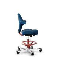 HÅG Capisco 8106 - Select (Gabriel) - Laine / Polyamide - SC66071 - Navy blue - Blush Rose - 265 mm (hauteur d’assise 53–79 cm) - Roues dures pour sols souples thumbnail