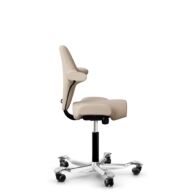 HÅG Capisco 8106 - Select (Gabriel) - Wol / Polyamide - SC61188 - Light beige - Framekleur - Zwart - Gasveer - 150 mm (Zithoogte 40-55cm) - Vloercontact - Zachte wielen t.b.v. harde vloeren - Voetenring - Nee, geen voetenring - Voetster - Ja, voetster ... thumbnail