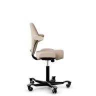 HÅG Capisco 8106 - Select (Gabriel) - Wol / Polyamide - SC61188 - Light beige - Framekleur - Zwart - Gasveer - 200 mm (Zithoogte 46-64cm) - Vloercontact - Zachte wielen t.b.v. harde vloeren - Voetenring - Nee, geen voetenring - Voetster - Nee, voetster... thumbnail