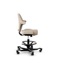 HÅG Capisco 8106 - Select (Gabriel) - Wool / Polyamide - SC61188 - Light beige - Black - 265 mm (seat height 53-79cm) - Soft castors for hard floors thumbnail