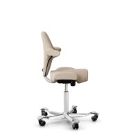 HÅG Capisco 8106 - Select (Gabriel) - Lana / Poliamida - SC61188 - Light beige - White - 200 mm (seat height 46-64cm) - Hard castors for soft floors thumbnail