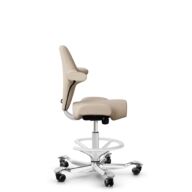 HÅG Capisco 8106 - Select (Gabriel) - Wol / Polyamide - SC61188 - Light beige - Framekleur - Wit - Gasveer - 200 mm (Zithoogte 46-64cm) - Vloercontact - Zachte wielen t.b.v. harde vloeren - Voetenring - Ja, in framekleur - Voetster - Ja, voetster in ge... thumbnail