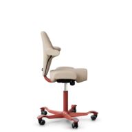 HÅG Capisco 8106 - Select (Gabriel) - Laine / Polyamide - SC61188 - Light beige - Blush Rose - 150 mm (hauteur d’assise 40–55 cm) - Roues dures pour sols souples thumbnail