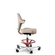 HÅG Capisco 8106 - Select (Gabriel) - Wol / Polyamide - SC61188 - Light beige - Framekleur - Blush Rose - Gasveer - 200 mm (Zithoogte 46-64cm) - Vloercontact - Harde wielen t.b.v. zachte vloeren - Voetenring - Ja, in framekleur - Voetster - Ja, voetste... thumbnail