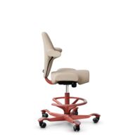 HÅG Capisco 8106 - Select (Gabriel) - Wol / Polyamide - SC61188 - Light beige - Framekleur - Blush Rose - Gasveer - 200 mm (Zithoogte 46-64cm) - Vloercontact - Zachte wielen t.b.v. harde vloeren - Voetenring - Ja, in framekleur - Voetster - Nee, voetst... thumbnail