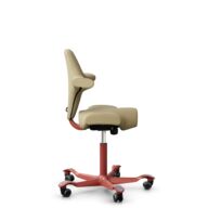 HÅG Capisco 8106 - Select (Gabriel) - Wol / Polyamide - SC62097 - Light ochre - Framekleur - Blush Rose - Gasveer - 150 mm (Zithoogte 40-55cm) - Vloercontact - Harde wielen t.b.v. zachte vloeren - Voetenring - Nee, geen voetenring - Voetster - Nee, voe... thumbnail
