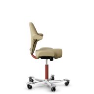 HÅG Capisco 8106 - Select (Gabriel) - Wool / Polyamide - SC62097 - Light ochre - Blush Rose - 200 mm (seat height 46-64cm) - Soft castors for hard floors thumbnail