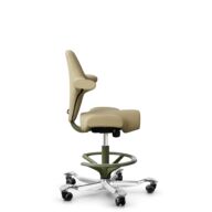 HÅG Capisco 8106 - Select (Gabriel) - Wol / Polyamide - SC62097 - Light ochre - Framekleur - Moss Grey - Gasveer - 200 mm (Zithoogte 46-64cm) - Vloercontact - Harde wielen t.b.v. zachte vloeren - Voetenring - Ja, in framekleur - Voetster - Ja, voetster... thumbnail