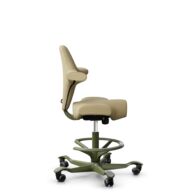 HÅG Capisco 8106 - Select (Gabriel) - Wol / Polyamide - SC62097 - Light ochre - Framekleur - Moss Grey - Gasveer - 265 mm (Zithoogte 53-79cm) - Vloercontact - Harde wielen t.b.v. zachte vloeren - Voetenring - Ja, in framekleur - Voetster - Nee, voetste... thumbnail