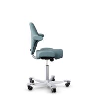 HÅG Capisco 8106 - Select (Gabriel) - Wool / Polyamide - SC67098 - Glacier blue - Silver - 200 mm (seat height 46-64cm) - Soft castors for hard floors thumbnail