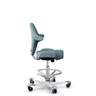 HÅG Capisco 8106 - Select (Gabriel) - Wol / Polyamide - SC67098 - Glacier blue - Framekleur - Zilver - Gasveer - 265 mm (Zithoogte 53-79cm) - Vloercontact - Harde wielen t.b.v. zachte vloeren - Voetenring - Ja, in framekleur - Voetster - Nee, voetster ... thumbnail