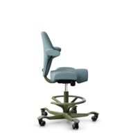HÅG Capisco 8106 - Select (Gabriel) - Wool / Polyamide - SC67098 - Glacier blue - Moss Grey - 200 mm (seat height 46-64cm) - Soft castors for hard floors thumbnail
