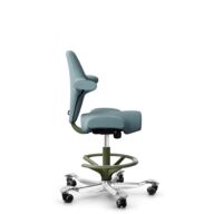 HÅG Capisco 8106 - Select (Gabriel) - Wełna / Poliamid - SC67098 - Glacier blue - Moss Grey - 265 mm (seat height 53-79cm) - Hard castors for soft floors thumbnail