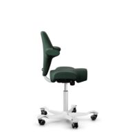 HÅG Capisco 8106 - Select (Gabriel) - Wool / Polyamide - SC68209 - Dark green - White - 265 mm (seat height 53-79cm) - Hard castors for soft floors thumbnail