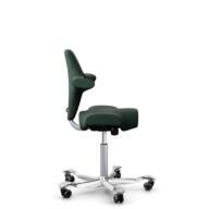 HÅG Capisco 8106 - Select (Gabriel) - Wełna / Poliamid - SC68209 - Dark green - Silver - 200 mm (seat height 46-64cm) - Soft castors for hard floors thumbnail