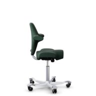 HÅG Capisco 8106 - Select (Gabriel) - Laine / Polyamide - SC68209 - Dark green - Argent - 265 mm (hauteur d’assise 53–79 cm) - Roues souples pour sols durs thumbnail