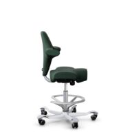 HÅG Capisco 8106 - Select (Gabriel) - Wełna / Poliamid - SC68209 - Dark green - Silver - 265 mm (seat height 53-79cm) - Soft castors for hard floors thumbnail