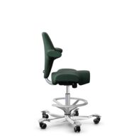 HÅG Capisco 8106 - Select (Gabriel) - Wool / Polyamide - SC68209 - Dark green - Silver - 265 mm (seat height 53-79cm) - Soft castors for hard floors thumbnail