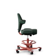 HÅG Capisco 8106 - Select (Gabriel) - Laine / Polyamide - SC68209 - Dark green - Blush Rose - 200 mm (hauteur d’assise 46–64 cm) - Roues dures pour sols souples thumbnail