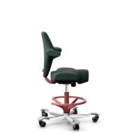 HÅG Capisco 8106 - Select (Gabriel) - Wool / Polyamide - SC68209 - Dark green - Blush Rose - 200 mm (seat height 46-64cm) - Soft castors for hard floors thumbnail