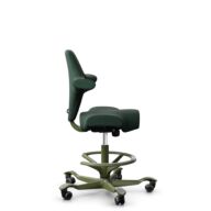 HÅG Capisco 8106 - Select (Gabriel) - Laine / Polyamide - SC68209 - Dark green - Moss Grey - 265 mm (hauteur d’assise 53–79 cm) - Roues souples pour sols durs thumbnail