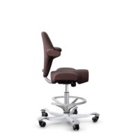 HÅG Capisco 8106 - Select (Gabriel) - Wol / Polyamide - SC61186 - Chestnut - Framekleur - Zilver - Gasveer - 200 mm (Zithoogte 46-64cm) - Vloercontact - Harde wielen t.b.v. zachte vloeren - Voetenring - Ja, in framekleur - Voetster - Nee, voetster in f... thumbnail