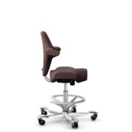 HÅG Capisco 8106 - Select (Gabriel) - Wol / Polyamide - SC61186 - Chestnut - Framekleur - Zilver - Gasveer - 265 mm (Zithoogte 53-79cm) - Vloercontact - Zachte wielen t.b.v. harde vloeren - Voetenring - Ja, in framekleur - Voetster - Ja, voetster in ge... thumbnail