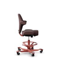 HÅG Capisco 8106 - Select (Gabriel) - Laine / Polyamide - SC61186 - Chestnut - Blush Rose - 200 mm (hauteur d’assise 46–64 cm) - Roues dures pour sols souples thumbnail