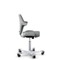 HÅG Capisco 8106 - Capture (Gabriel) - Wool / Polyamide - CPT4102 - Light grey - Silver - 200 mm (seat height 46-64cm) - Soft castors for hard floors thumbnail