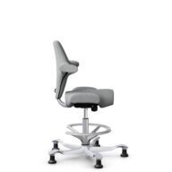 HÅG Capisco 8106 - Capture (Gabriel) - Wool / Polyamide - CPT4102 - Light grey - Silver - 265 mm (seat height 53-79cm) - Glides thumbnail