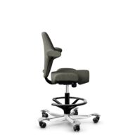 HÅG Capisco 8106 - Capture (Gabriel) - Lana / Poliamida - CPT4401 - Warm grey - Black - 265 mm (seat height 53-79cm) - Hard castors for soft floors thumbnail
