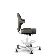 HÅG Capisco 8106 - Capture (Gabriel) - Laine / Polyamide - CPT4401 - Warm grey - Blanc - 200 mm (hauteur d’assise 46–64 cm) - Patins thumbnail