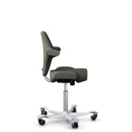 HÅG Capisco 8106 - Capture (Gabriel) - Wool / Polyamide - CPT4401 - Warm grey - Silver - 150mm (seat height 40–55cm) - Soft castors for hard floors thumbnail