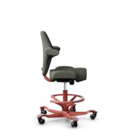 HÅG Capisco 8106 - Capture (Gabriel) - Wool / Polyamide - CPT4401 - Warm grey - Blush Rose - 200 mm (seat height 46-64cm) - Hard castors for soft floors thumbnail