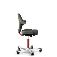 HÅG Capisco 8106 - Capture (Gabriel) - Laine / Polyamide - CPT4401 - Warm grey - Blush Rose - 265 mm (hauteur d’assise 53–79 cm) - Roues dures pour sols souples thumbnail