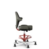 HÅG Capisco 8106 - Capture (Gabriel) - Laine / Polyamide - CPT4401 - Warm grey - Blush Rose - 265 mm (hauteur d’assise 53–79 cm) - Patins thumbnail