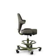 HÅG Capisco 8106 - Capture (Gabriel) - Wool / Polyamide - CPT4401 - Warm grey - Moss Grey - 200 mm (seat height 46-64cm) - Soft castors for hard floors thumbnail