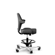 HÅG Capisco 8106 - Capture (Gabriel) - Lana / Poliamida - CPT4601 - Dark grey - Black - 200 mm (seat height 46-64cm) - Hard castors for soft floors thumbnail