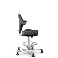 HÅG Capisco 8106 - Capture (Gabriel) - Laine / Polyamide - CPT4601 - Dark grey - Argent - 200 mm (hauteur d’assise 46–64 cm) - Patins thumbnail