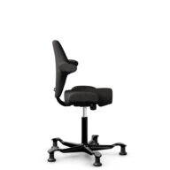 HÅG Capisco 8106 - Capture (Gabriel) - Laine / Polyamide - CPT5501 - Charcoal - Noir - 150 mm (hauteur d’assise 40–55 cm) - Patins thumbnail