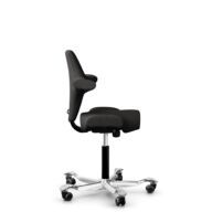 HÅG Capisco 8106 - Capture (Gabriel) - Wool / Polyamide - CPT5501 - Charcoal - Black - 265 mm (seat height 53-79cm) - Soft castors for hard floors thumbnail