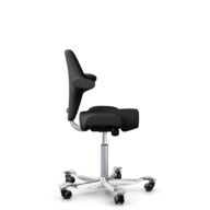 HÅG Capisco 8106 - Capture (Gabriel) - Wool / Polyamide - CPT5501 - Charcoal - Silver - 200 mm (seat height 46-64cm) - Soft castors for hard floors thumbnail