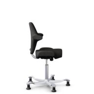 HÅG Capisco 8106 - Capture (Gabriel) - Laine / Polyamide - CPT5501 - Charcoal - Argent - 200 mm (hauteur d’assise 46–64 cm) - Patins thumbnail