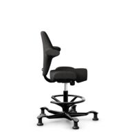 HÅG Capisco 8106 - Capture (Gabriel) - Laine / Polyamide - CPT5501 - Charcoal - Moss Grey - 200 mm (hauteur d’assise 46–64 cm) - Patins thumbnail