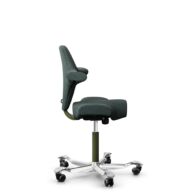 HÅG Capisco 8106 - Capture (Gabriel) - Laine / Polyamide - CPT6601 - Blue - Moss Grey - 200 mm (hauteur d’assise 46–64 cm) - Roues dures pour sols souples thumbnail